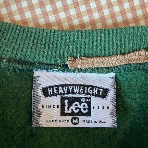 Vintage Lee Heavyweight green crewneck Eagle embroidery. Made in USA.Size medium - Picture 6 of 16